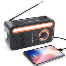 Emergency Radio Hand Crank Solar Portable Weather Radio with AM/FM/SW/NOAA Bright Flashlight SOS Ala