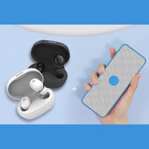 블루투스 스피커 무선이어폰 듀얼 기획상품 사운드좋은 튼튼한 잘들리는, 오렌지, 블랙