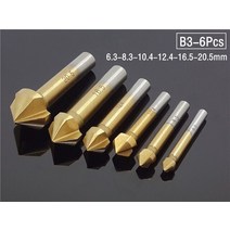 HSS-티타늄 카운터 싱크 디버링 모따기 드릴 1/4 육각 생크 테이퍼 홀 커터 헤드 전동 공구, [03] B1