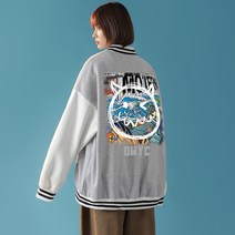 A355A-JK09-P90미들러자켓남봄루즈핏캐주얼코트여커플야구복