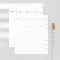 A6 WIDE 체리픽 리필속지 월간 v.2 다이어리속지 속지리필, 옵션선택