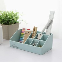 책상 포스트잇 도장 볼펜 분리수납 정리함 메모지, 화이트
