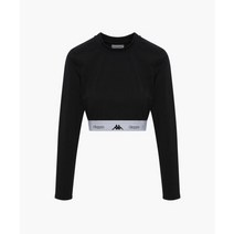 카파 여성 트레이닝 크롭 스트레치 긴팔 티셔츠 블랙 P221XWRL332BK1