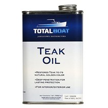 TotalBoat Teak Oil | 32 Ounces | Marine Grade Sealer Protects Preserves Teak | Ideal for Boats and, 1
