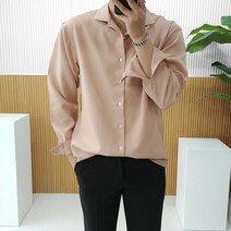 [남자핑크셔츠] 인디안 TREMOLO 핑크 한기장 가로 가슴배색 원포인트 남방_TRNNLWF8526