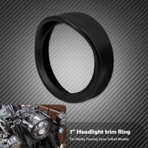 바이크 오토바이 7 "헤드라이트 트림 링 바이저 스타일 할리 투어링 로드 킹 일렉트라 글라이드 소프, 01 Trim Ring Matte