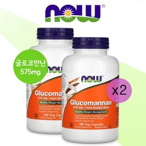 [1+1] 나우푸드 나우푸즈 글루코만난 575mg 180캡슐 곤약뿌리 곤약추출물 수용성 섬유