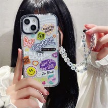 아이폰 LEKECASE 스타일 스마일 라벨 스티커 레터링 실리콘 케이스