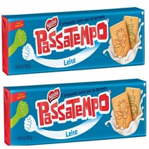 PASSATEMPO Biscoito Leite １50gr - 2 Pack | Milk Cookie 5.29 oz. - 2 Pack, 1, 150g