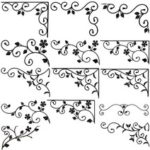 코너단조 철단조 단조장식 벽장식 단조 벽단조 철코너, 13.HC-22 검정엔틱 170x720mm