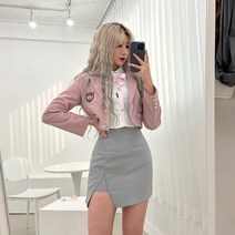워녕 크롭 블라우스 크롭자켓 미니스커트 하이틴 세트