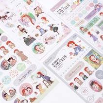 플라잉웨일즈 빨강머리앤 투명스티커 ver2, 빨강머리앤 투명스티커 ver2 - 앤의상상