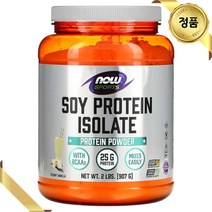 나우푸드 스포츠 분리 콩 단백질 25g 분말 907g 크리미 바닐라 칼슘 칼륨 아미노산