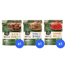 (냉장)비비고 소고기 장조림x1개+견과류멸치볶음x1개+매콤오징어볶음x1개, 1세트