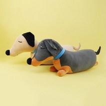 토이웍스 닥스훈트 애착인형 강아지쿠션인형 85cm 2종, 다크그레이