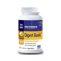 Enzymedica 엔자이메디카 다이제스트 베이직 효소 포뮬러 90 캡슐 리파아제 아밀라아제 펙티나아제 프로테아제 락타아제 포함