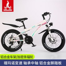 새로운 피닉스 브랜드 어린이 산악 자전거 소년 소녀 학생 가변 속도 디스크 브레이크 충격 흡수 알루미늄 합금 초경량, 화이트 핑크  알루미늄 프레임  21단 스포크 휠로 제, 18인치