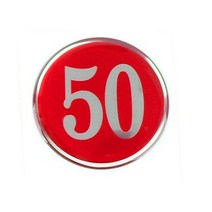 socean 1P 에폭시 48mm 좌석 아이넘버 숫자판 레드 1-50 원형 부착 번호표 인덱스 표시 숫자 호수판 로커룸 사물함 번, 1