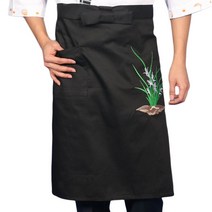 웰컴가운 난초 자수 허리 앞치마 이자카야 서빙 조리 AE86, 1개, AE86_난자수