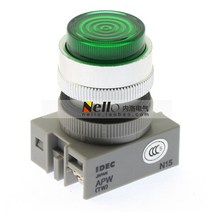 [SA]Izumi IDEC TW 시리즈 22mm 라운드 플랫 헤드 APW122 R G BK Y 표시기 LED AC / DC24V -- 10, 05 WHITE