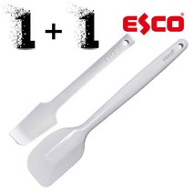 [에스코 ESCO] 통실리콘 알뜰주걱 스파츌라 2종 세트 (대+소) 볶음주걱 다용도 주방도구 볶음스푼