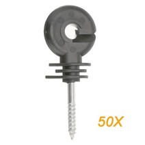 100/500M 롤 전기 울타리 로프 폴리 와이어 말 동물 펜싱 초저 액세서리 용 스틸, 50Pcs insulator