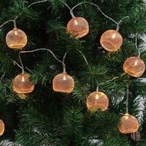 10구 USB LED 전등갓 가랜드 전구 웜색 2M 크리스마스트리 LED전등 크리스마스