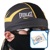 EVERLAST 에버라스트 스포츠 자전거 쿨 두건 (+물티슈 1개 증정), 옐로우