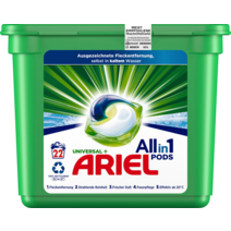 독일 ARIEL Vollwaschmittel Pods 아리엘 유니버셜 세탁 캡슐 세제 22개입 600g 3팩