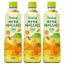티로그 제주청귤 아이스티 녹차 제로칼로리 500ml x 20개