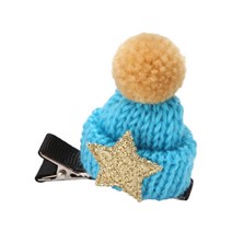 5x5cm 모직 모자 크리스마스 모자 달콤한 수제 수제 귀여운 핀 머리 장식 미니 헤어 핀