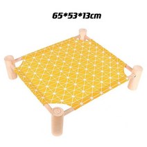 고양이집 애완 동물 해먹 내구성 고양이 침대 사계절 범용 이동식 세탁 가능 단단한 나무 개집 배변 개 토, 21 Yellow diamond