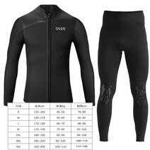 해녀복 잠수 웻슈트 복 수영 스노클링 다이빙슈트, 3MM블랙수트-남성상의+바지