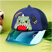 다이몬쥬 공룡 모양 야구모자 어린이 볼캡 아동 남아 키즈 유치원 어린이집 단체 자외선 차단 스냅백 (DZ0040) 티렉스 UV 투명캡 DIMONZOO T-rex Cap 3세~7세