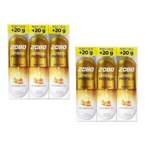 2080 진지발리스 치약 3개입 잇몸질환원인균 억제 잇몸케어 전문치약, 프로폴리스, 140g 3개입 2개