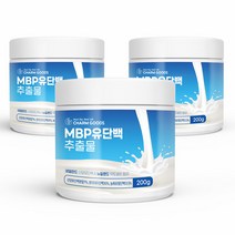 MBP 분말 가루 엠비피 유단백 추출물 산양유 단백질 유청 대두 단백 분말 락토페린 필수 아미노산 류신 BCAA 보충제 쉐이크 프로틴 파우더 여성 남성 중장년 근육 근감소 뼈엔, 3개, 200g