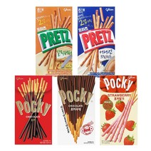 해태 포키 오리지널/극세/딸기 프리츠 갈릭버터/어니언 크림치즈 5종 모음, 41g, 1개, 포키 딸기