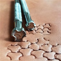불박기 가죽 도장 leather craft alloy metal basketweve, e684 e684s