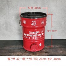 연탄구이 3구 연탄화덕 옛날 화로 화덕통, 빨간색 3단, 1개