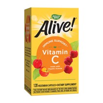 얼라이브 비타민 C 500 mg 아세로라 과일 추출 120 베지캡슐 Alive, 120개입 x 1개