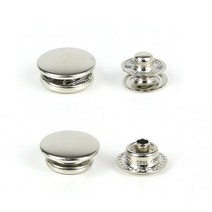 Jstrading (10쌍) 니켈 민자 스냅단추 10-20mm, 10개, 스프링스냅 17mm