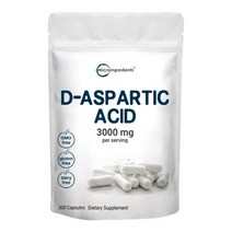 Micro Ingredients 마이크로인그레디언트 D-아스파르트산 아스파라긴산 300캡슐, 300정, 1개