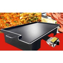 김 구이 기계 철판 떡갈비 김구이 초벌 돌김 오징어, 70x40cmx8mm + 가스레인지 1개