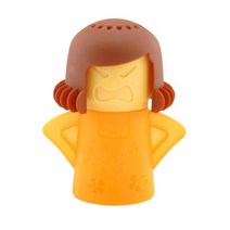 아이디어픽 엥그리마마 전자레인지 클리너, 노란색 마마, 1개