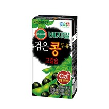 정식품 베지밀 검은콩두유 고칼슘 190ml 48개 16개 3박스 검은콩두유 고칼슘두유 식물성 단백질 콩단백질