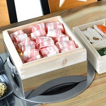 30cm 업소용 샤브샤브찜기 야채채반통 사각 대나무