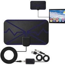 공청안테나 디지털tv안테나 tv안테나 4K HD 디지털 TV 안테나 실내 증폭기 신호 부스터 DVB-T 용 HDTV, 02 without antenna