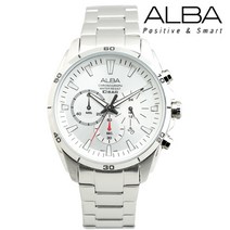 [ALBA] 세이코 알바 100M 방수 야광기능 크로노그라프 남성 손목시계 AT3E11X1