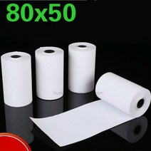 POS 프린터 핫 페이퍼 4 롤 출납원 용지 80x50mm 슈퍼마켓 인쇄 영수증 열전사 프린터용 튜브 코어, 단일옵션