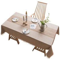 린넨 방수 식탁보 테이블보 차테이블 장방형 식탁보, 60x60cm, 갈색-A